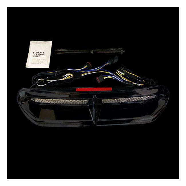 Custom Dynamics, Batwing turn signal vent insert. Black Fairing Accents Custom Dynamics