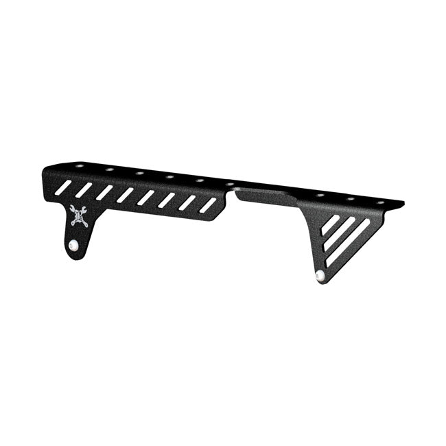 Burly, slash cut chain guard. Black Chain Guards Burly Brand