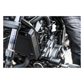 Burly, Slash cut radiator guard. Black Frame Filler Grills Burly Brand