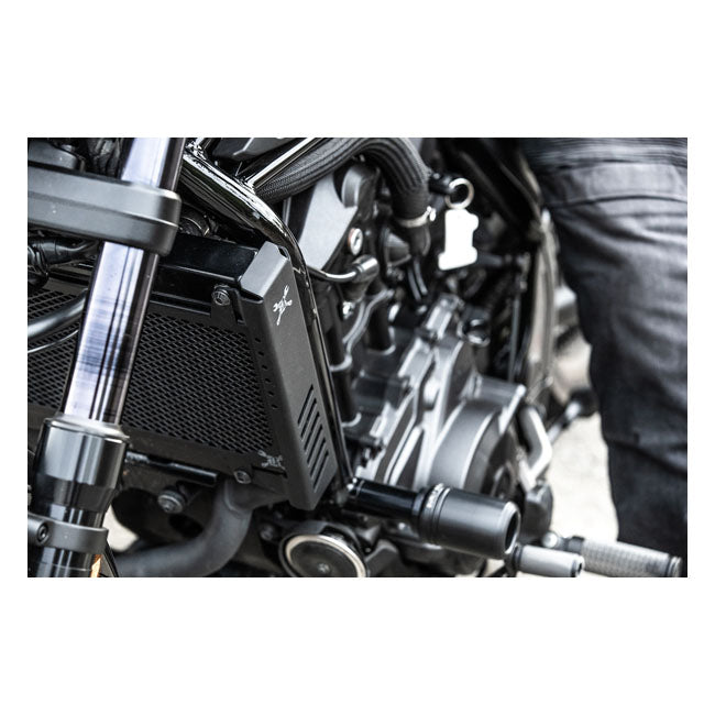 Burly, Slash cut radiator guard. Black Frame Filler Grills Burly Brand