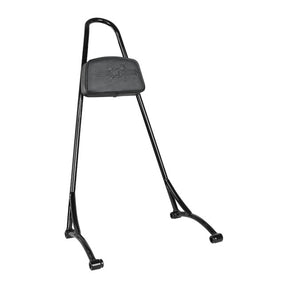 Burly, tall sissy bar with pad. Black Sissy Bars Burly Brand