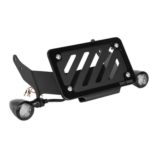 Burly, Turn signal & license plate kit. Black License Plate Brackets Burly Brand