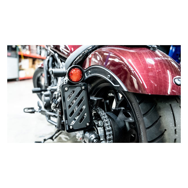Burly, Side mount LED taillight & license plate kit. Black License Plate Brackets Burly Brand