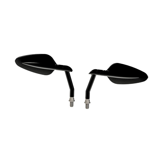 Burly, Radar mirror set. Left & Right. Black Mirrors Burly Brand