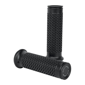 Burly, Slash cut grip set. Black Grips Burly Brand