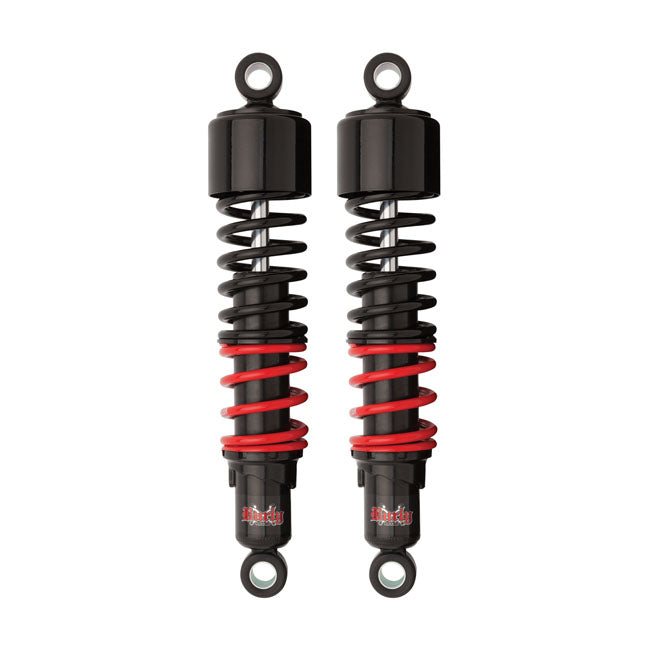 Burly, Stiletto shocks 13" (33cm). Black Shock Absorbers Burly Brand