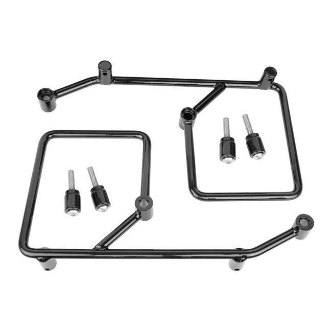 Burly, Voyager saddlebag mount kit. For left & right. Black Saddlebags Mounts Burly Brand