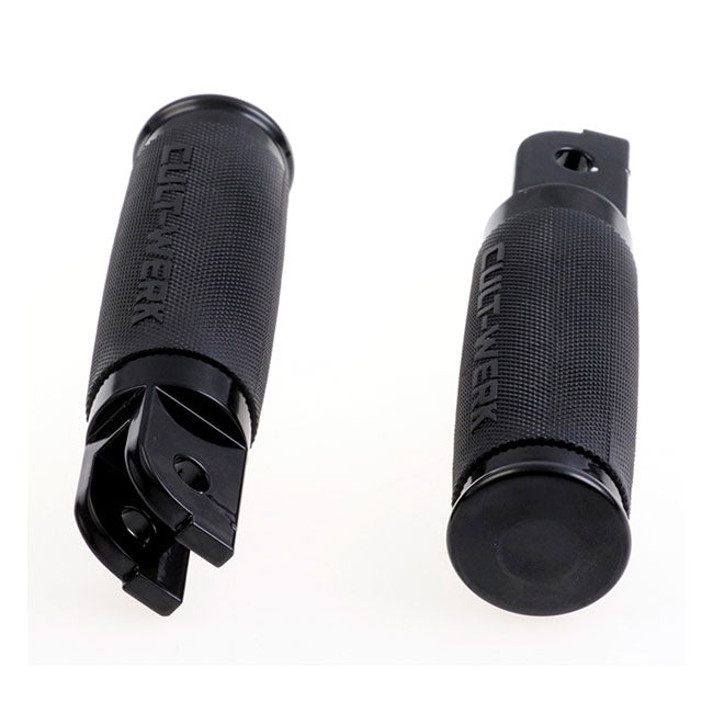 Cult-Werk, ''Racing'' rider foot peg set. Gloss black Footpegs Cult Werk