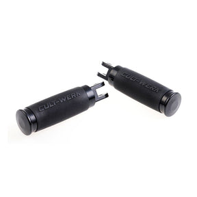 Cult-Werk, ''Racing'' rider foot peg set. Gloss black Footpegs Cult Werk