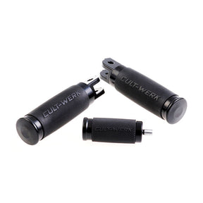 Cult-Werk, ''Racing'' rider foot & shift peg set. Gloss black Footpegs Cult Werk