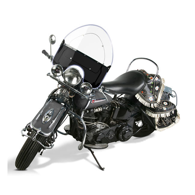 Nc, ''Vintage'' Reproduction Beaded Windshield. Black Lower Windshield National Cycle