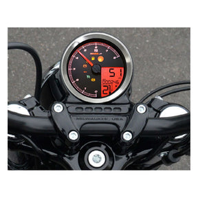HD-04 4" Multifunction Meter, Silver - 04-11 Dyna & 04-13 Sportster Speedometers Koso North America