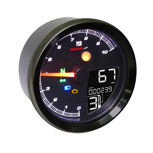 KOSO, TNT-04 multifunctional speedo / tachometer Speedometers Koso North America