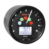 KOSO, D64 multifunctional speedo/tachometer. Black Speedometers Koso North America