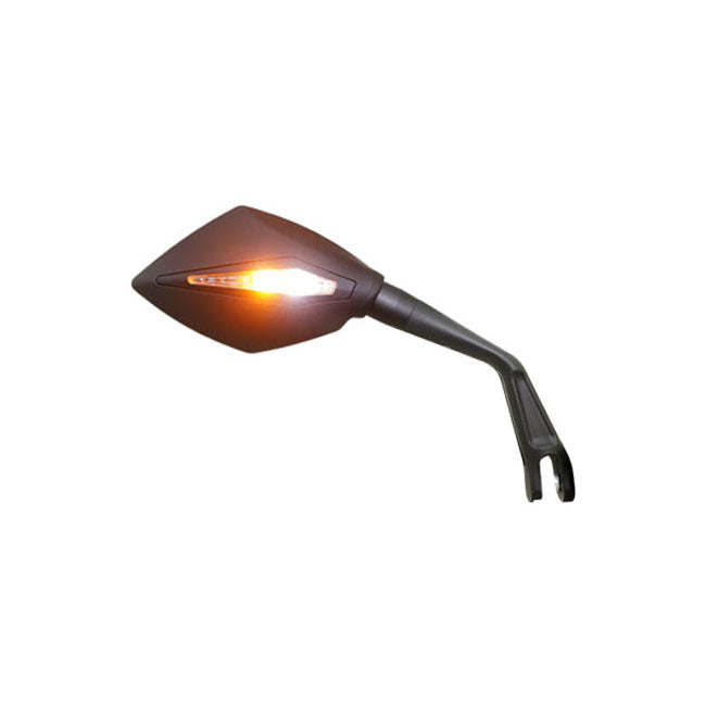KOSO, Blade style mirror. With turn signal & position light Mirrors With Turnsignals Koso North America