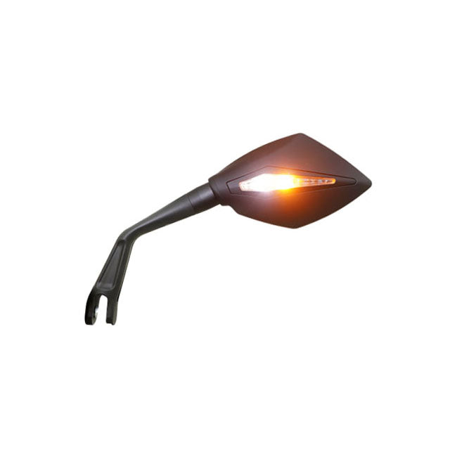KOSO, Blade style mirror. With turn signal & position light Mirrors With Turnsignals Koso North America