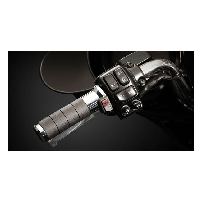 KOSO, Titan-X heated grip set. Chrome Grips Heaters Koso North America