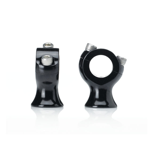 1" Slimline Risers , Black Risers Biltwell
