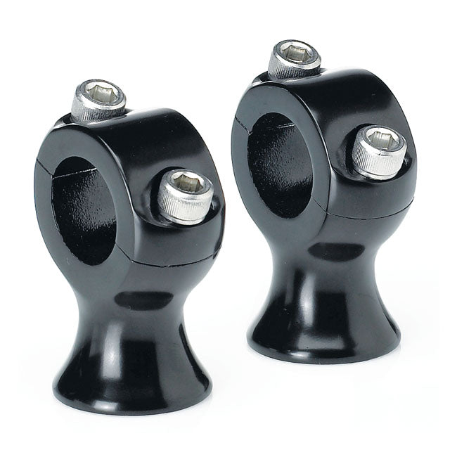 1" Slimline Risers , Black Risers Biltwell