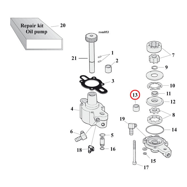 Bushing, Oil Pump Cover Oil Pump Parts Mcs