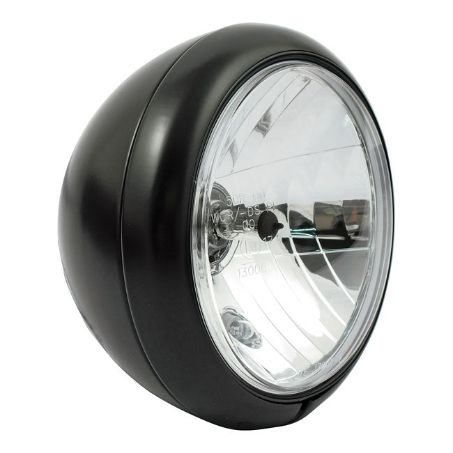 7" Gladiator Fl Style H4 Headlamp. Black Headlamps Mcs