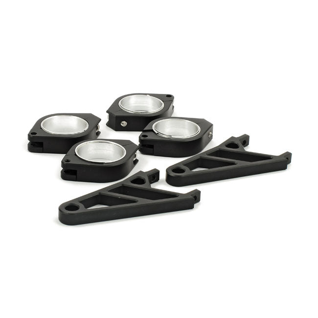 Fingers, Adj. Headlamp Bracket Assembly 38 41mm. Black Headlamp Brackets Mcs