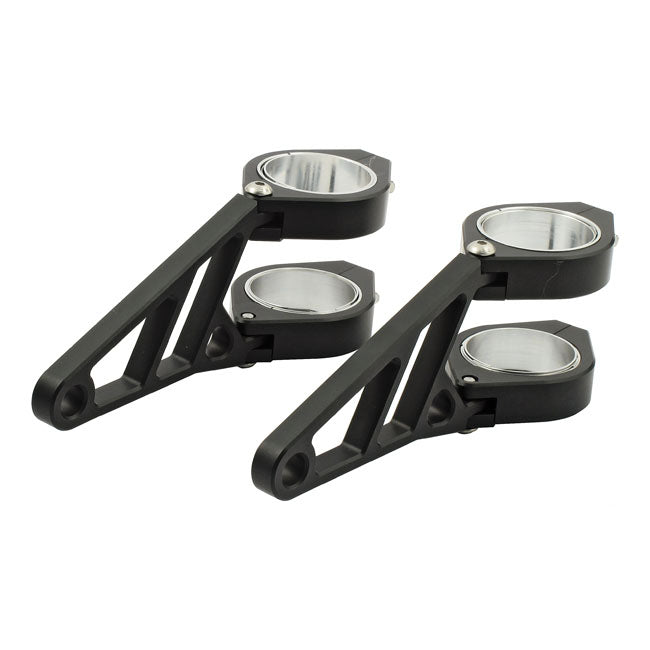 Fingers, Adj. Headlamp Bracket Assembly 38 41mm. Black Headlamp Brackets Mcs