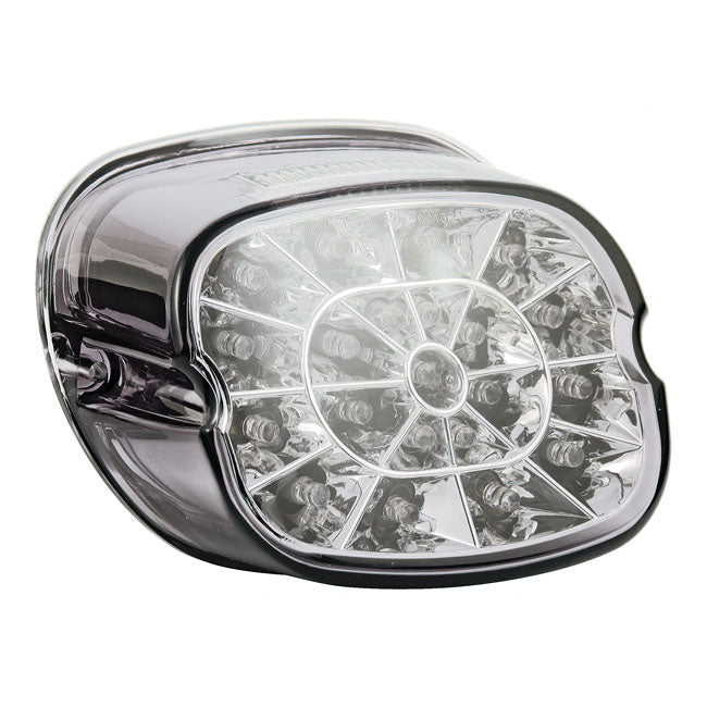 Laydown ''Shark Tooth'' Spider Led Taillight. Light Smoke Lens Taillights Mcs