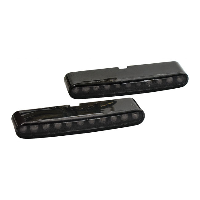 ''Stripe'' Led Turn Signals. Smoke Lens Turn Signals Mcs