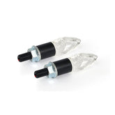 Crystal, Led Turn Signal Set. Black Stem Turn Signals Mcs