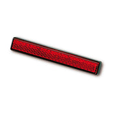 Universal B Seen Reflector. Rectangular. 100x13mm. Red Reflectors Mcs