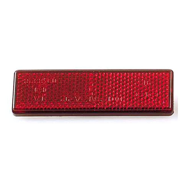 Universal B Seen Reflector. Rectangular. 90x25mm. Red Reflectors Mcs