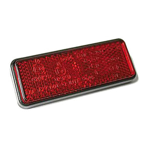 Universal B Seen Reflector. Rectangular. 92x36mm. Red Reflectors Mcs