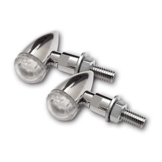 Pb2 Led Turn Signals Chrome, Clear Lens Turn Signals Mcs
