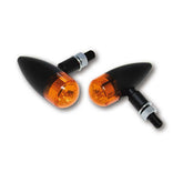 Midi Bullet Turn Signal Set. Black Turn Signals Mcs