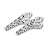 Fingers, Adj. Headlamp Bracket Assembly Long 35 37mm. Chrome Headlamp Brackets Mcs