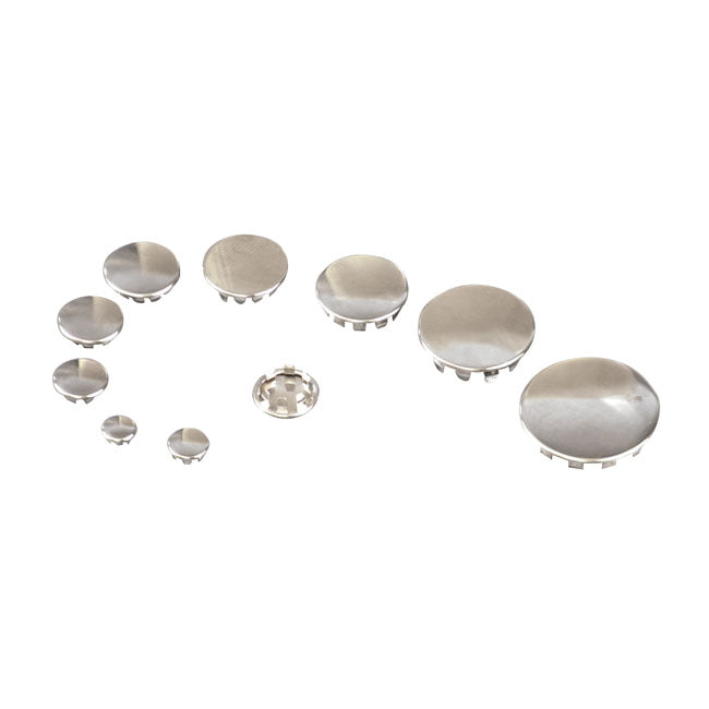 Gw Push In Plugs 1/4", Chrome Push-In Plugs Gardner Westcott