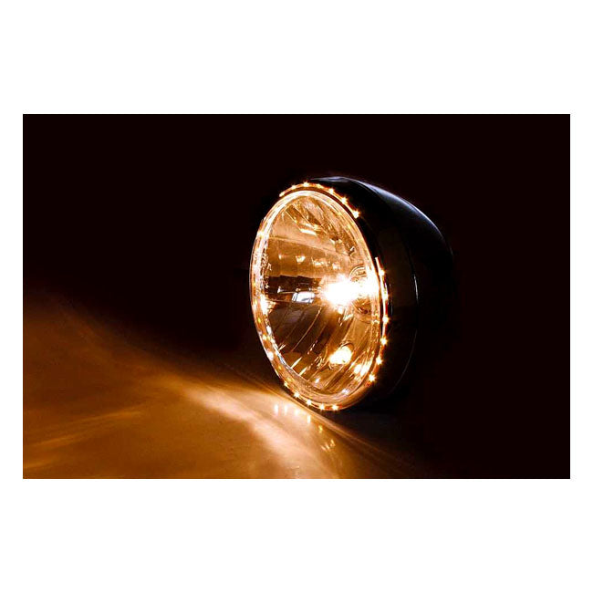 Reno Ii 7" H4 Headlamp. With Halo Ring. Chrome Headlamps Mcs