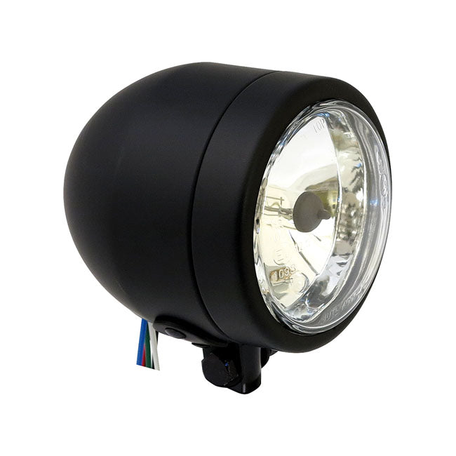 Single 4" H4 Position Light. Black Headlamps Mcs
