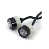 Mono, Led Turn Signals. Clear Lens. Black Turn Signals Mcs
