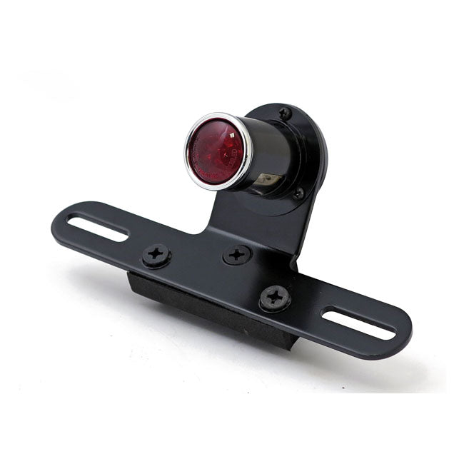 Old School Led Taillight, Type 5. Black. Red Lens Taillights Mcs