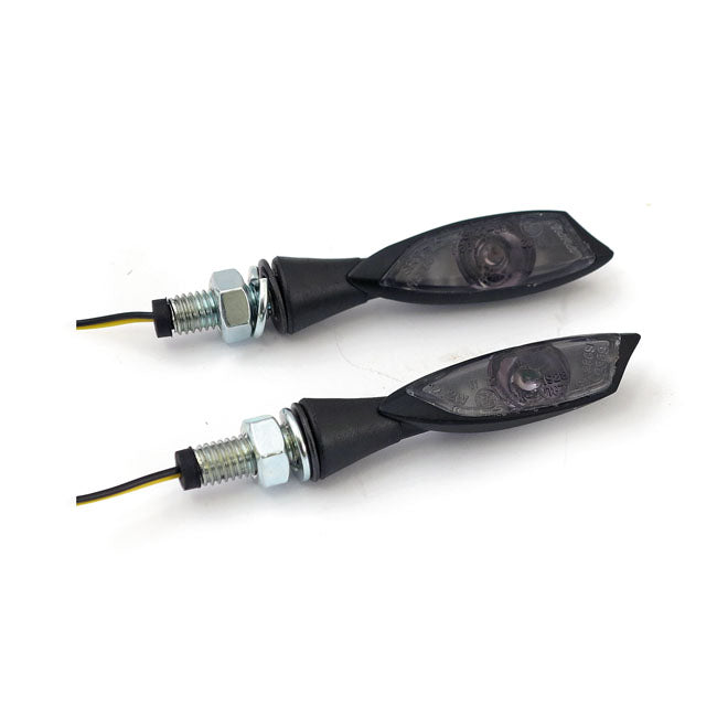 Morella Uno, Led Turn Signals. Black. Smoke Mcs