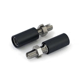 Turn Signal Extensions, 27mm. M8 Threaded. Black Turn Signals Mcs