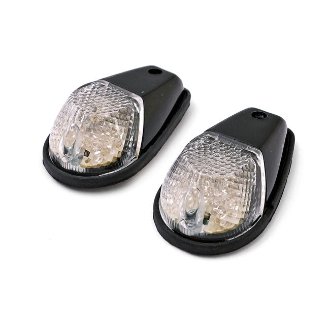 Natron, Led Fairing Turn Signals. Black. Clear Lens Turn Signals Led Mcs