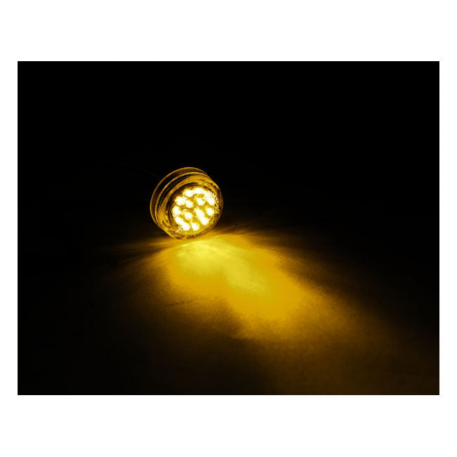 Micro Disc, Led Turn Signals. Black. Clear Lens Turn Signals Led Mcs