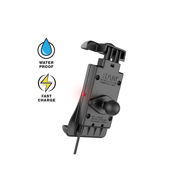 RAM Mounts, Quick-Grip wireless charging holder Device Holders(Phone/Gsm) Ram Mounts