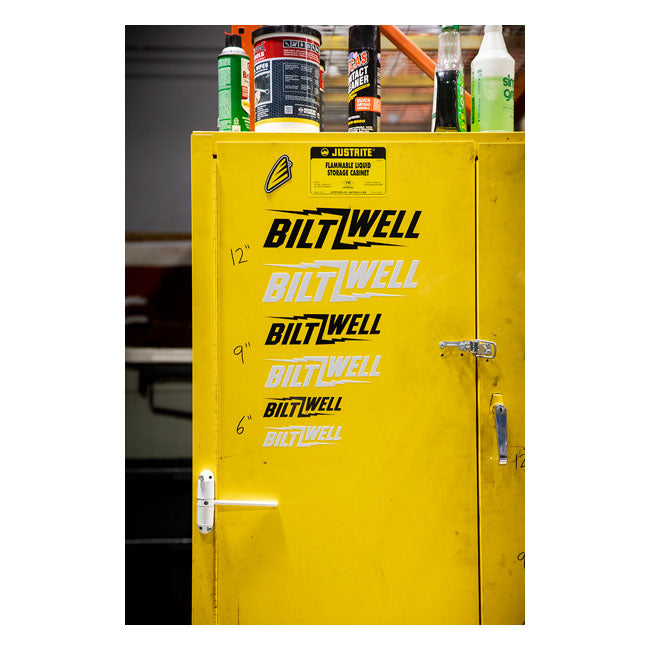 Biltwell Bolt sticker black 9" Stickers Biltwell