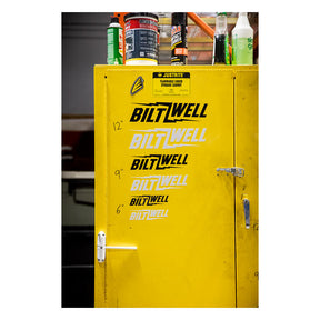 Biltwell Bolt sticker white 12" Stickers Biltwell