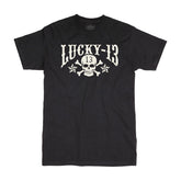 Lucky 13 Skull Stars T Shirt Black T-Shirt Lucky 13