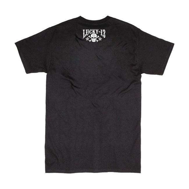 Lucky 13 Skull Stars T Shirt Black T-Shirt Lucky 13